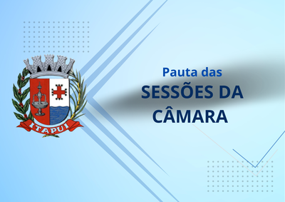 Pauta das Sessões